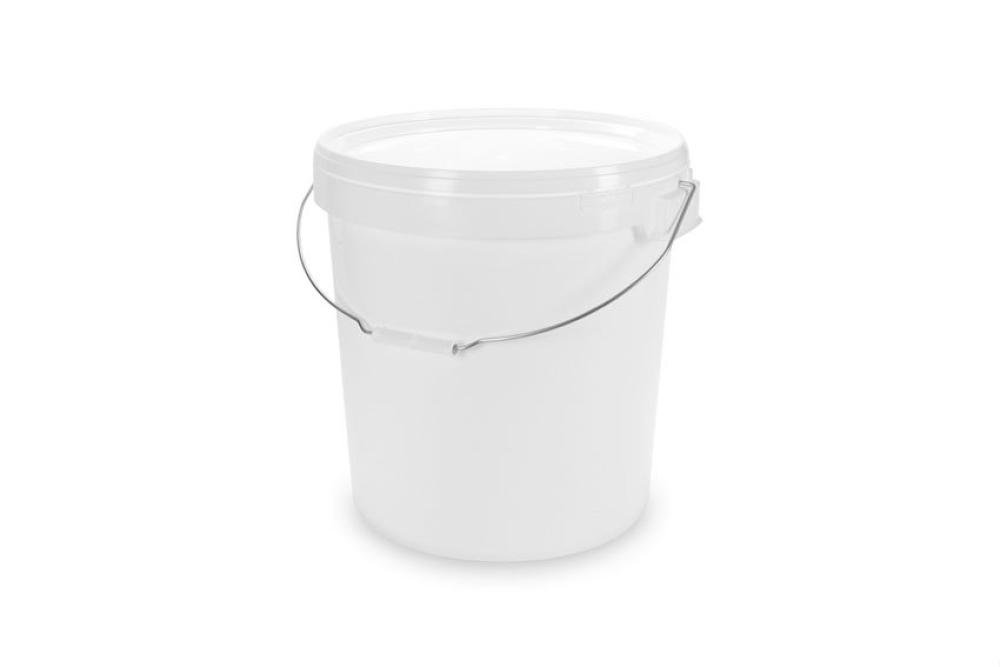BUI-0003-010 | SEAU 32,9L - HOMOLOGUE UN BLANC - ANSE METALLIQUE- COUVERCLE INCL.