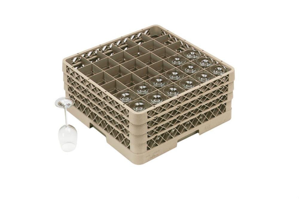 TRX-0036-093 | RACK-MASTER CASIER A VERRES H100 MM 36 COMPARTIMENTS 74X74 MM