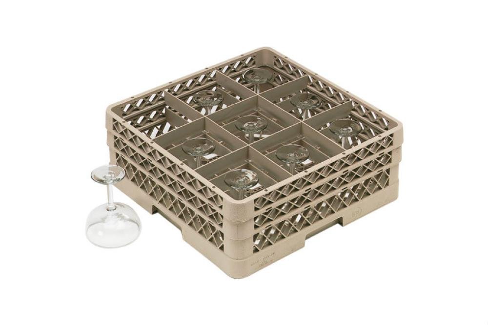 TRX-0009-093 | RACK-MASTER - GLAZENKORF - 9 VAKKEN 500X500X100MM - GLAS 115-150MM