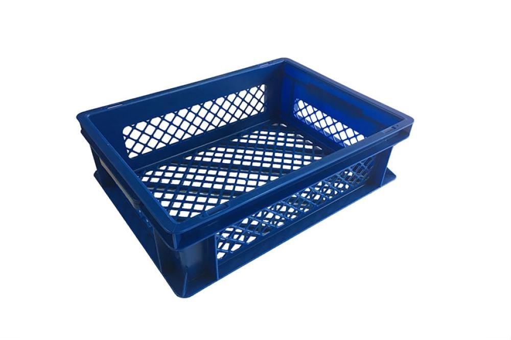 GBP-4120-060 | EURONORM 400X300X120MM - 12L BODEM EN ZIJWANDEN GEPERFOREERD