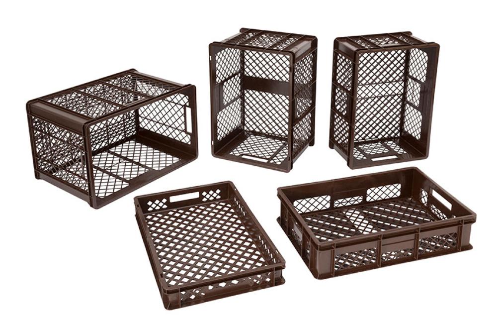 GBP-6242-090 | BROODKRAT EURO 600X400X240MM - 46L BODEM & ZIJWANDEN GEPERFOREERD