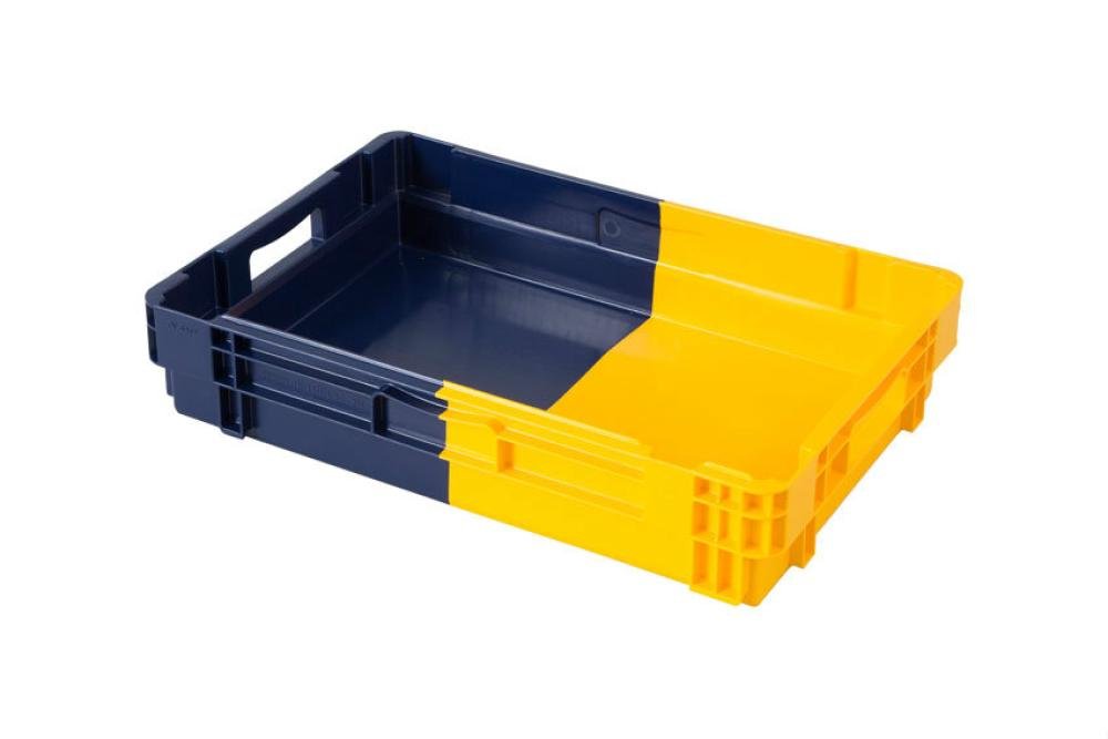 NOC-6122-668 | EURONORM DRAAISTAPELBAK 22L - NESTBAAR 600X400X123MM - GESLOTEN - BI-COLOR