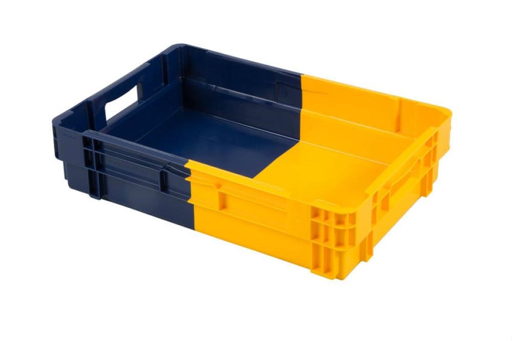 NOC-6142-668 | EURONORM BAC GERBABLE EMBOITABLE - 25L 600X400X143MM - PLEIN - BI-COLOR