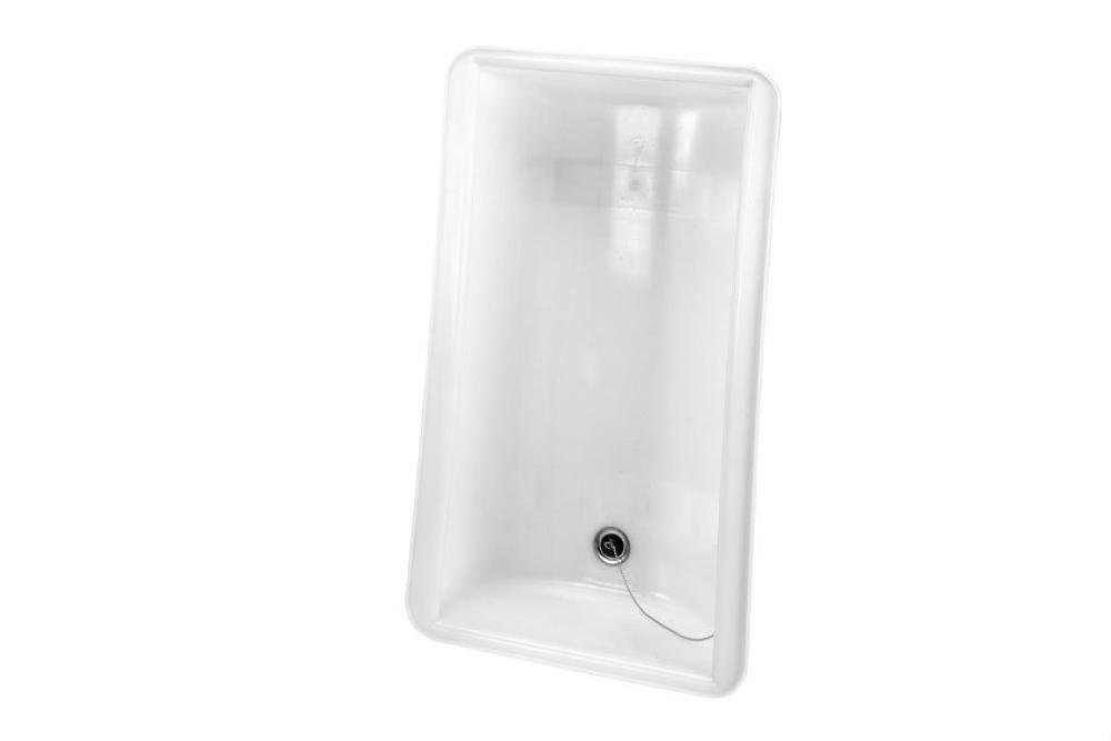 HNC-6100-010 | SPOELBAK MET AFLOOP - 100L NATURAL