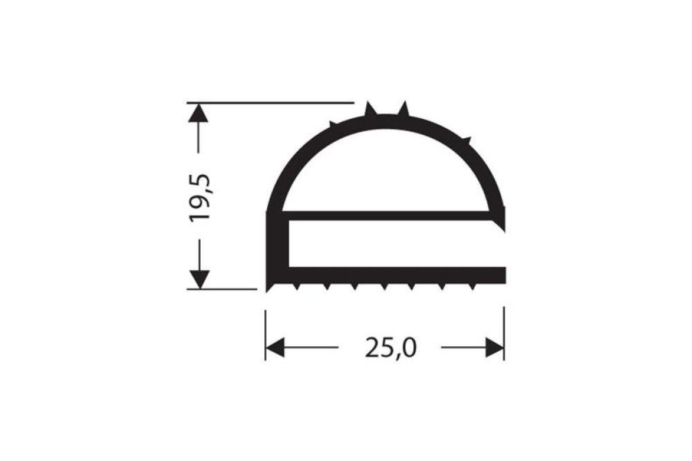 JPF-0170-050 | VLAK PROFIEL PVC