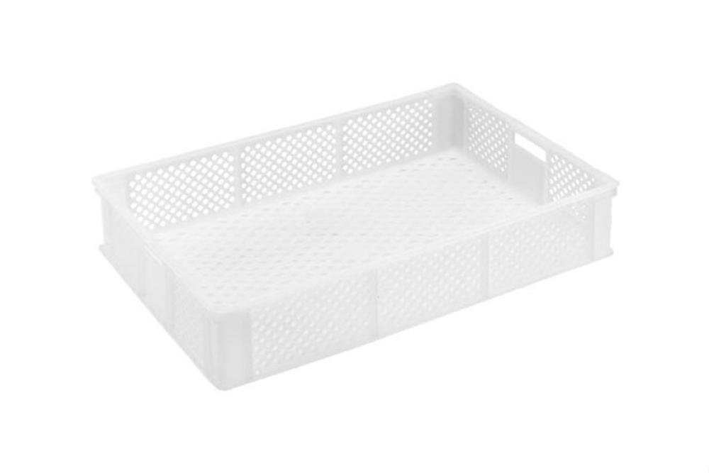 MBP-6122-010 | BAC DE STOCKAGE GERBABLE - 25L - MULTI 600X400X120MM - AJOURE - BLANC