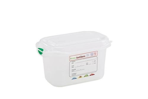 GSX-1910-990 | GASTRONOX 1/9 - PROFONDEUR 100MM - 1L COUVERCLE ET CLIPS INCLUS