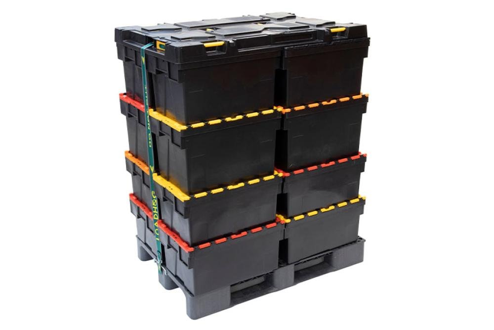 PLL-1001-020 | PALLETDEKSEL 1227X1027X100MM - INDUSTRIE 2 SPANBANDEN - KUNSTSTOF PALLET - HAAK