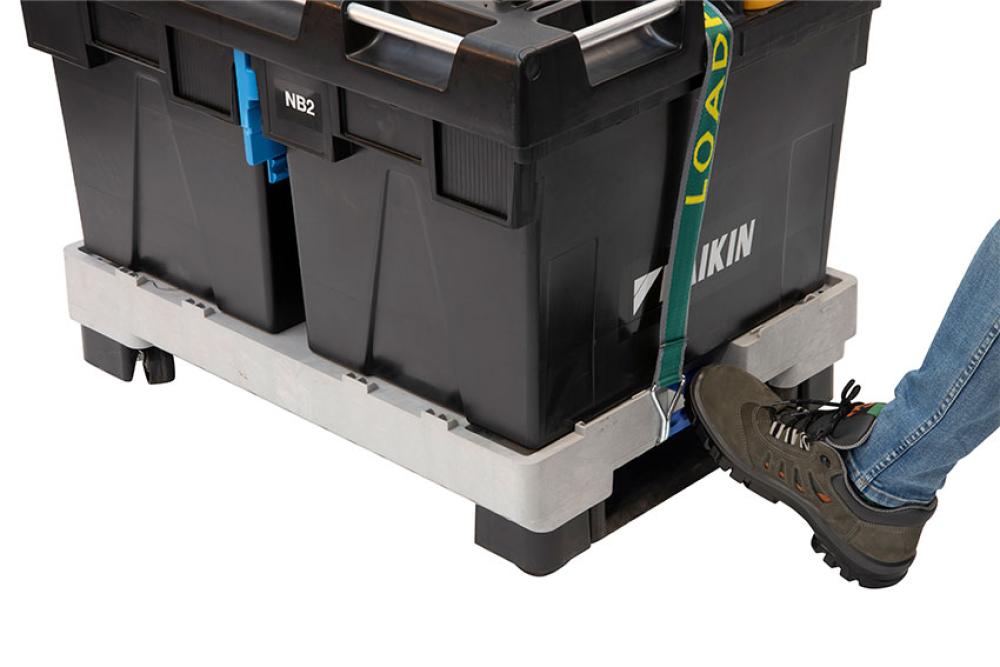 PLD-0600-050 | DOLLY 800X600 GEÏNTEGREERDE SLEEPLATTEN 2 VASTE WIELEN / 2 ZWENKWIELEN