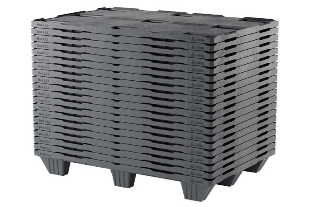 PXC-8102-022 | PALETTE EXPORT - 1200X800X134 MM - REC 9 PIEDS - PLATEAU FERME