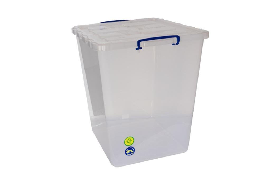 RQN-0871-990 | TRANSPARANTE BOX INCL DEKSEL 87L WINGED LID - 520X460X545MM
