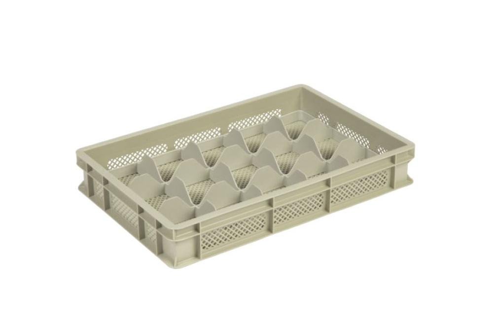 GOP-9103-093 | CASIER A VERRES 15 COMP. 600X400X100 MM Ø106MM - AJOURE