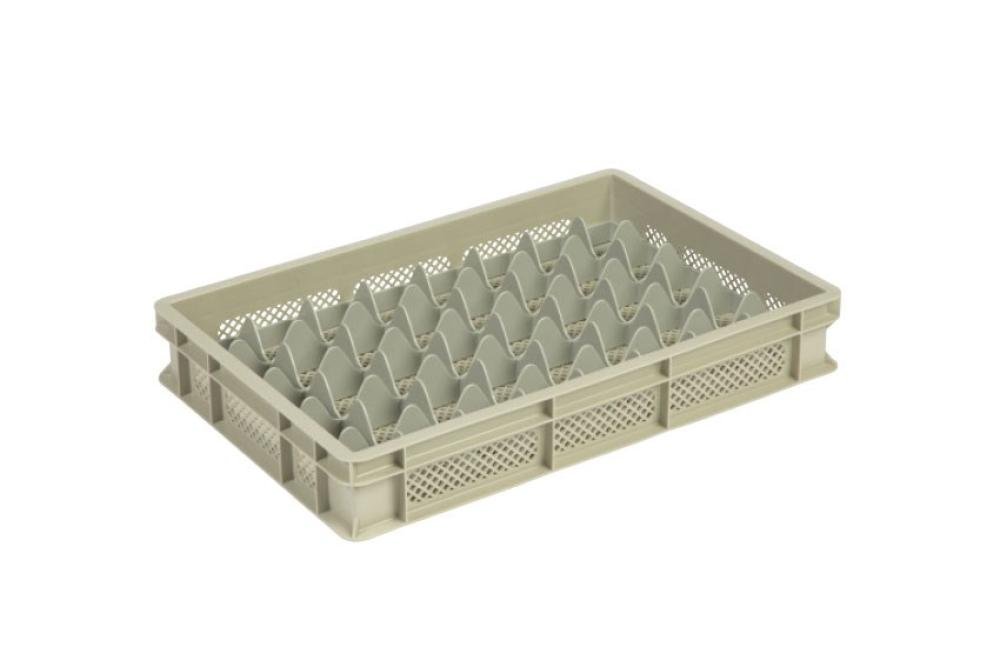 GOP-9105-093 | GLAZENBAK 40 VAKKEN 600X400X100MM Ø65MM - GEPERFOREERD