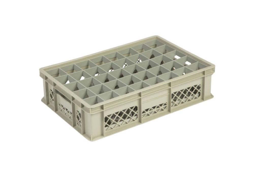 GOP-9155-093 | GLAZENBAK 40 VAKKEN 600X400X150MM Ø65MM - GEPERFOREERD