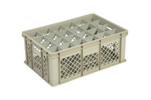GOP-9244-093 | GLAZENBAK 24 VAKKEN 600X400X240MM Ø86MM - GEPERFOREERD