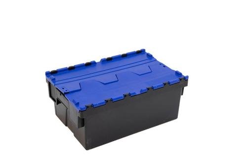 DPT-6255-060 | DISTRIBUTIEBAK ERGO - 600X400X250MM ZWARTE BODY + GEKLEURD DEKSEL - RECYCLED