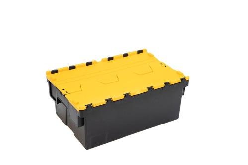 DPT-6255-080 | DISTRIBUTIEBAK ERGO - 600X400X250MM ZWARTE BODY + GEKLEURD DEKSEL - RECYCLED