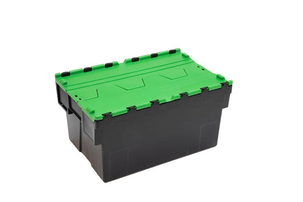 DPT-6315-040 | DISTRIBUTIEBAK ERGO - 600X400X310MM ZWARTE BODY + GEKLEURD DEKSEL - RECYCLED