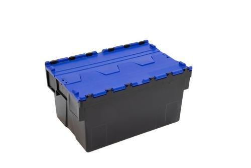 DPT-6315-060 | DISTRIBUTIEBAK ERGO - 600X400X310MM ZWARTE BODY + GEKLEURD DEKSEL - RECYCLED