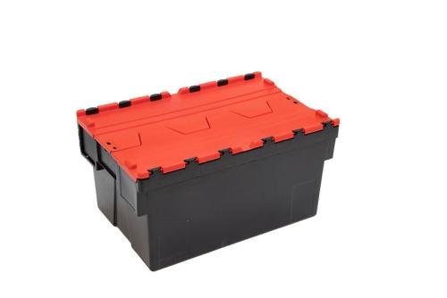 DPT-6315-070 | DISTRIBUTIEBAK ERGO - 600X400X310MM ZWARTE BODY + GEKLEURD DEKSEL - RECYCLED