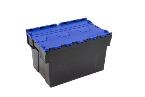 DPT-6365-060 | BAC NAVETTE - 600X400X365MM BAC NOIR + COUV. COLORIS - RECYCLED