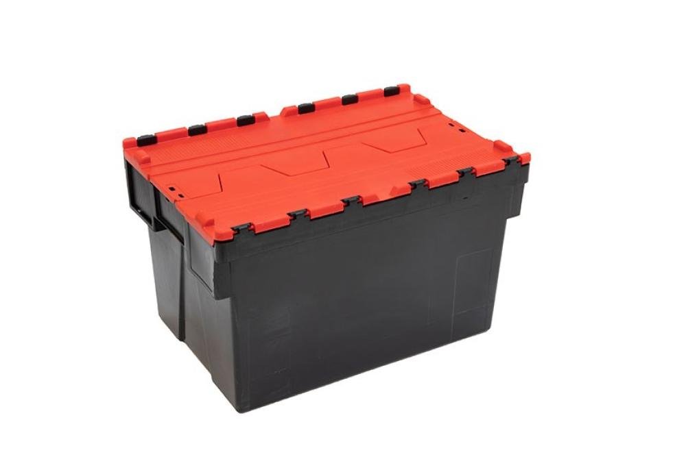 DPT-6365-070 | DISTRIBUTIEBAK ERGO - 600X400X365MM ZWARTE BODY + GEKLEURD DEKSEL - RECYCLED