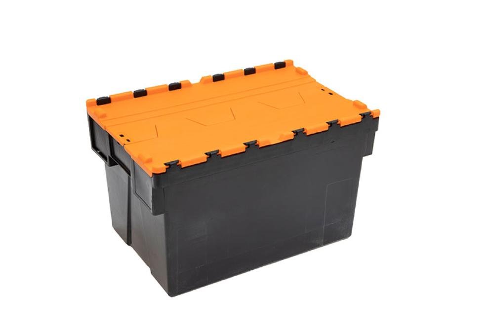 DPT-6365-072 | DISTRIBUTIEBAK ERGO - 600X400X365MM ZWARTE BODY + GEKLEURD DEKSEL - RECYCLED