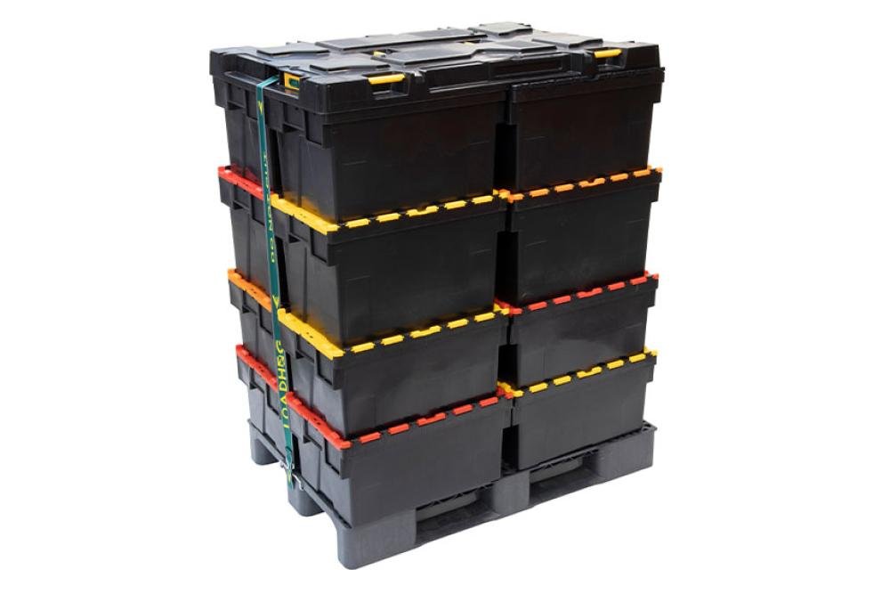 DPT-6405-072 | BAC NAVETTE - 600X400X400MM BAC NOIR + COUV. COLORIS - RECYCLED
