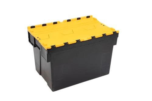 DPT-6405-080 | DISTRIBUTIEBAK ERGO - 600X400X400MM ZWARTE BODY + GEKLEURD DEKSEL - RECYCLED