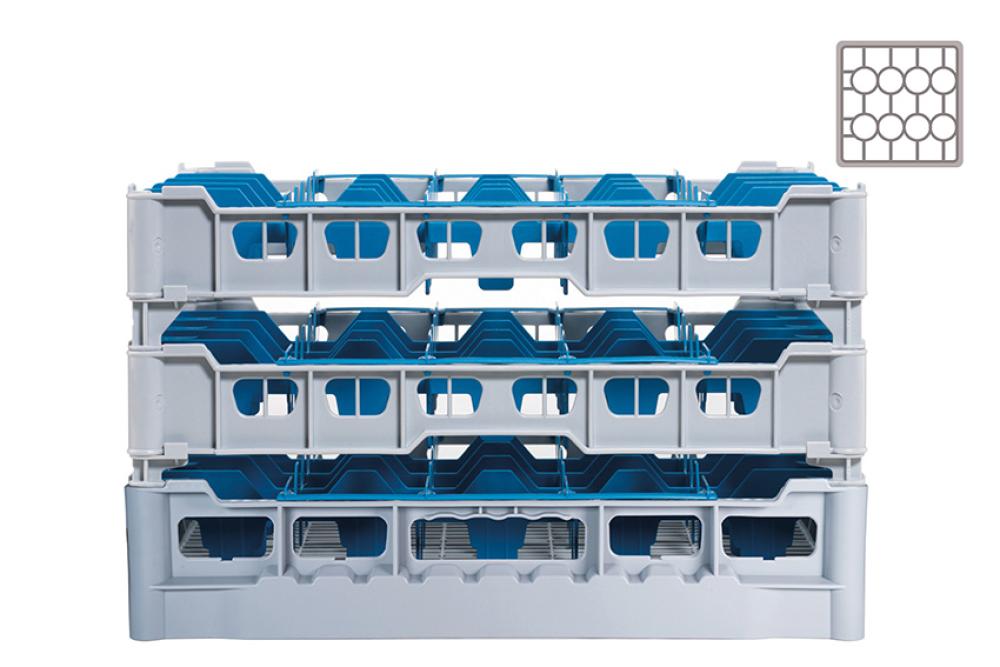 DWF-5260-050 | GLAZENKORF - 20 VAKKEN -  GLAS H:260MM Ø99MM