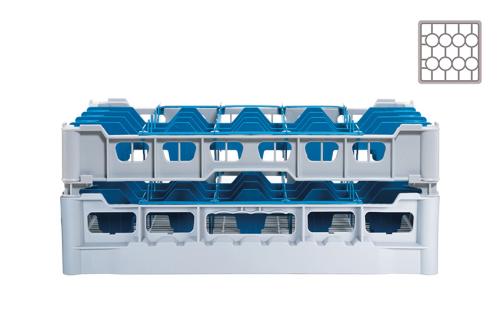 DWF-5155-050 | GLAZENKORF - 20 VAKKEN -  GLAS H:155MM Ø99MM