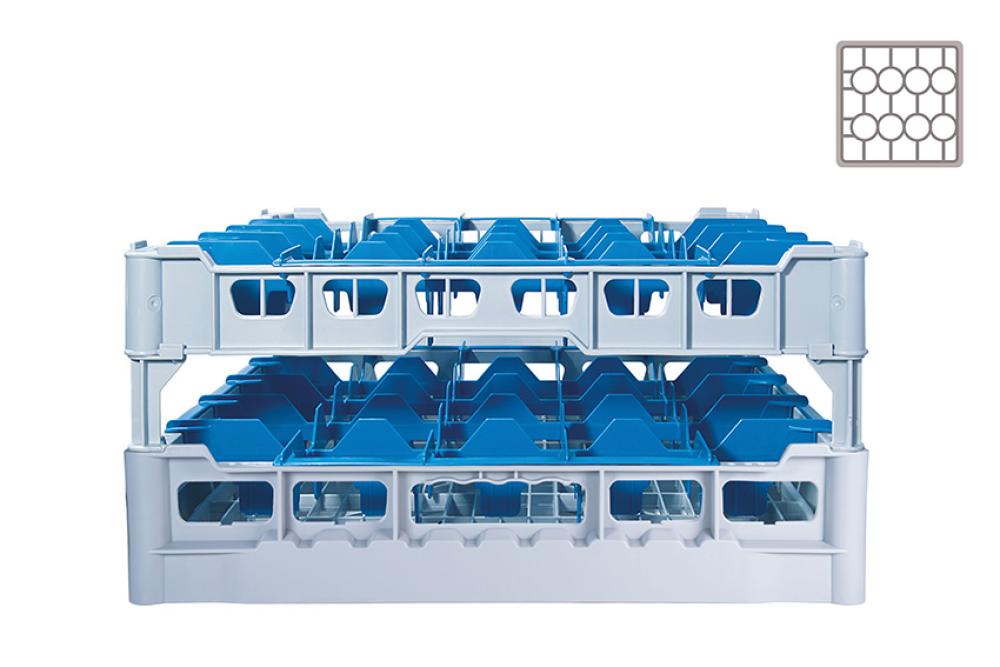 DWF-5185-050 | GLAZENKORF - 20 VAKKEN -  GLAS H:185MM Ø99MM