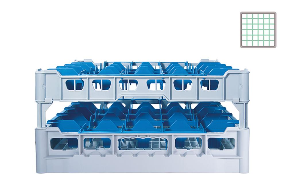 DWF-5200-041 | GLAZENKORF - 36 VAKKEN -  GLAS H:200MM Ø74MM