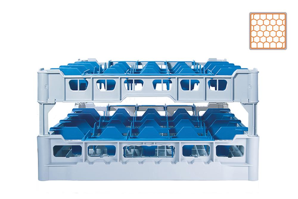 DWF-5215-072 | GLAZENKORF - 30 VAKKEN -  GLAS H:215MM Ø81MM