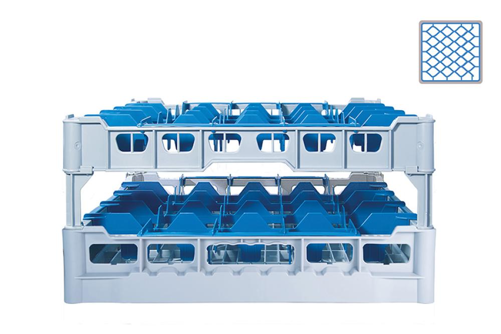 DWF-5215-061 | GLAZENKORF - 44 VAKKEN -  GLAS H:215MM Ø67MM