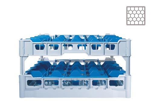 DWF-5230-050 | GLAZENKORF - 20 VAKKEN -  GLAS H:230MM Ø99MM