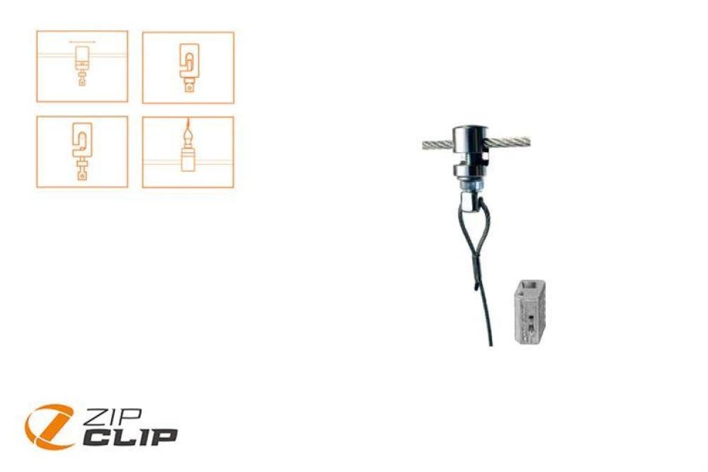 ZCG-1002-873 | ZIP-GRIP VERTICAAL OPHANGSYSTEEM 2MTR - BELASTING 15KG - 10PCE/PCK
