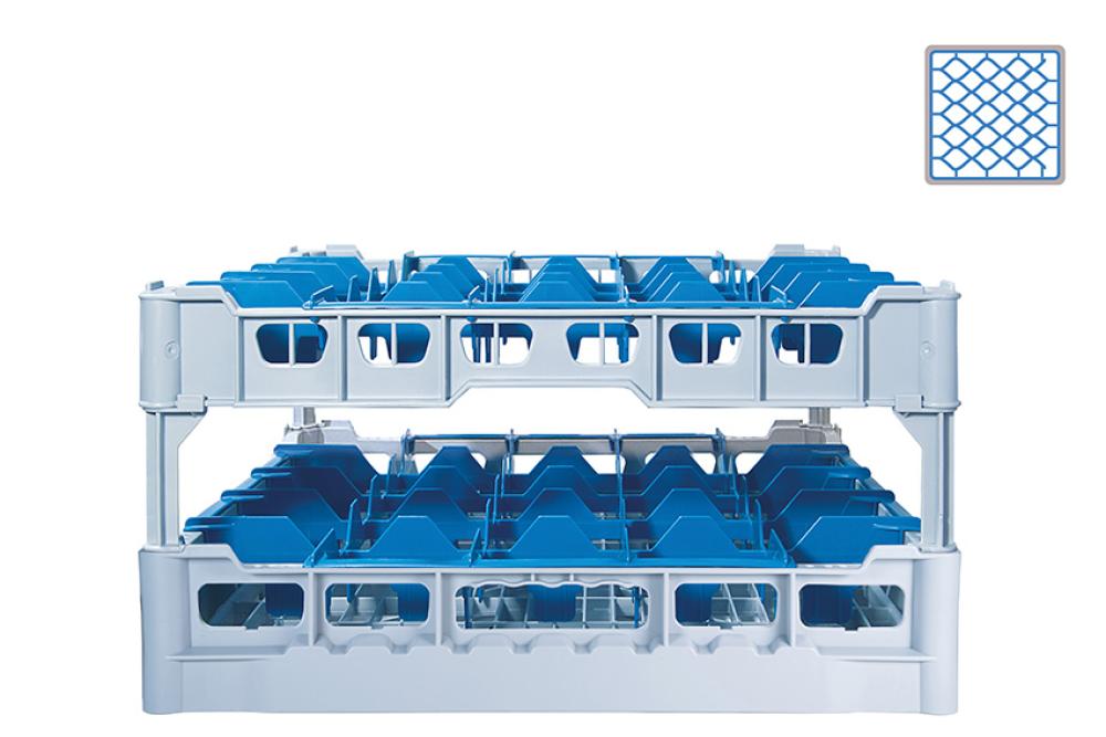 DWF-5230-061 | GLAZENKORF - 44 VAKKEN -  GLAS H:230MM Ø67MM