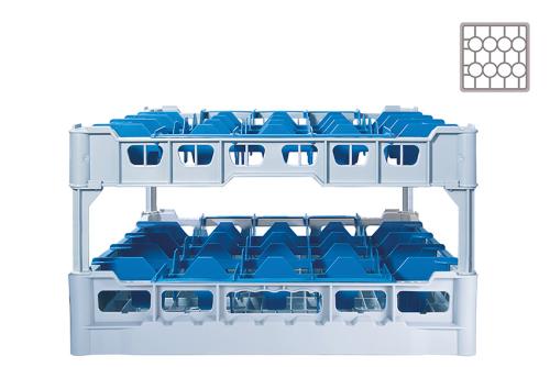 DWF-5245-050 | GLAZENKORF - 20 VAKKEN -  GLAS H:245MM Ø99MM