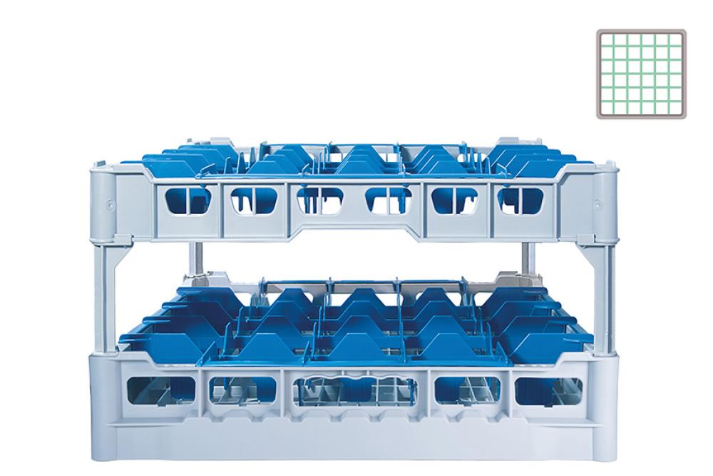 DWF-5245-041 | GLAZENKORF - 36 VAKKEN -  GLAS H:245MM Ø74MM