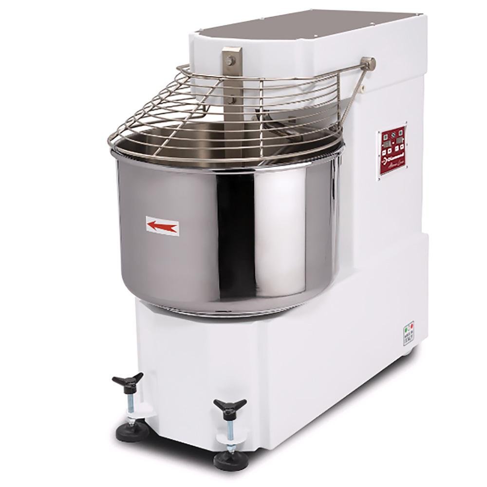 DH80B/T2V-230/3- | Pétrin à spirale 85 Lt  2 vit. - Automatique, digitale, 2 roues et 2 vérins