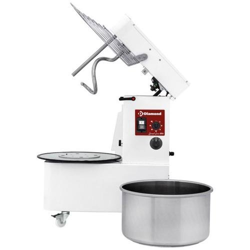 FD22AL/T2V-L | Pétrin à spirale 22 litres tête relevable, cuve amovible, 2 vitesses, timer, sur roues