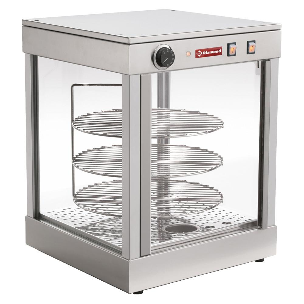 PIZZA/D38 | Vitrine chauffante rotative D.380 mm