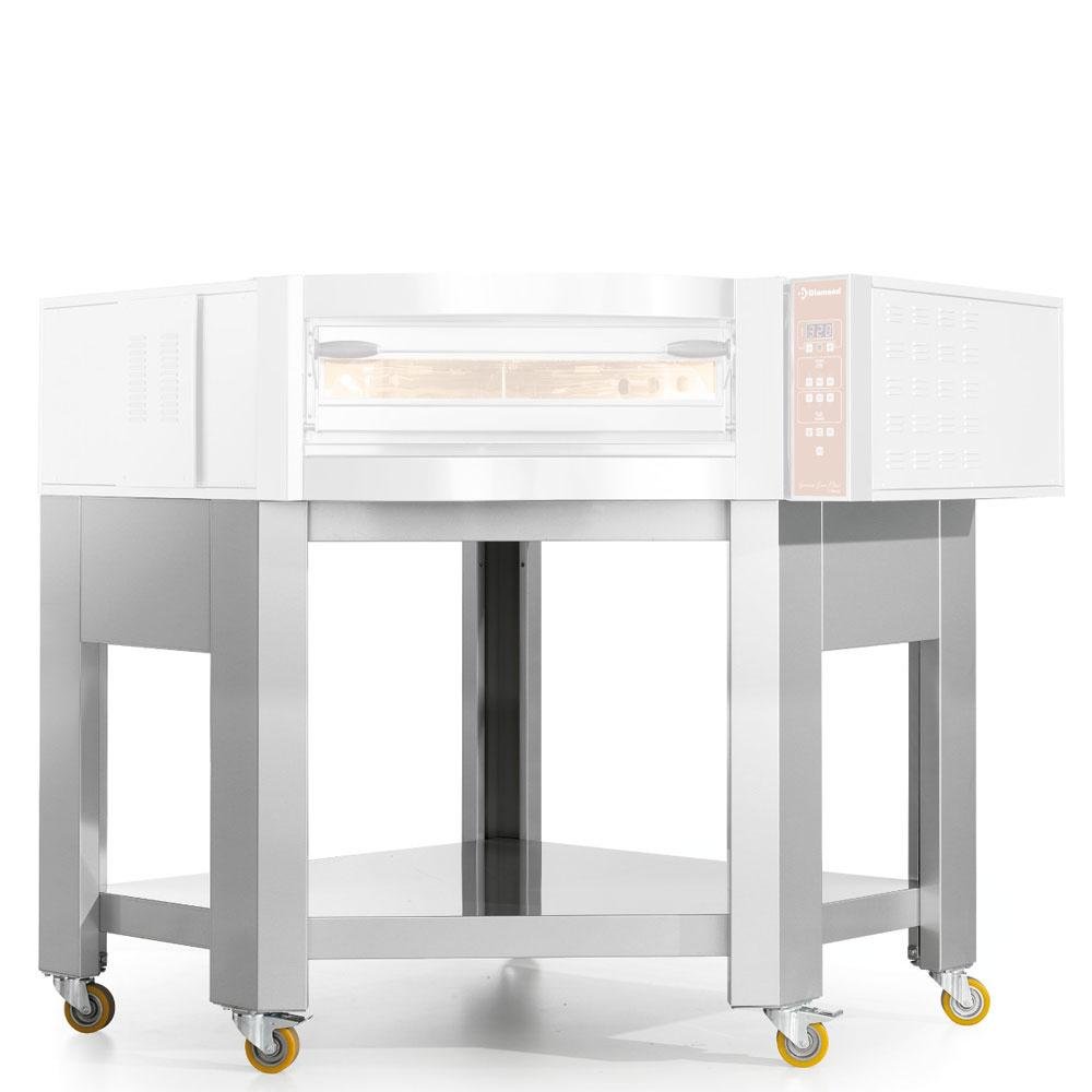 SCGD1-DG | Support "simili inox" x CGD/1-DG 5 roues, 2 avec freins