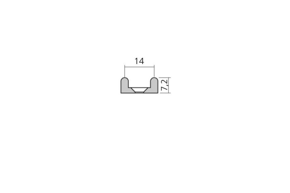 16421.0001.10 | RAIL DE ROULEMENT EN ALUMINIUM NON PERCE FINITION : E6/EV1
