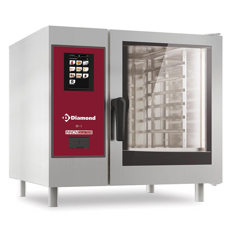 SBET/XC-06-230V/3- | Four électrique "TOUCH" vapeur boiler/ convection 6x GN 1/1+ Cleaning