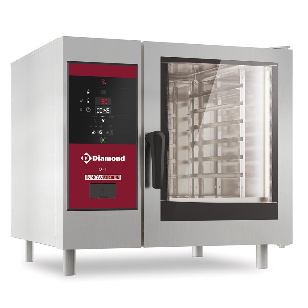 SDE/XC-06 | Four électrique vapeur directe et convection, 6x GN 1/1+Cleaning