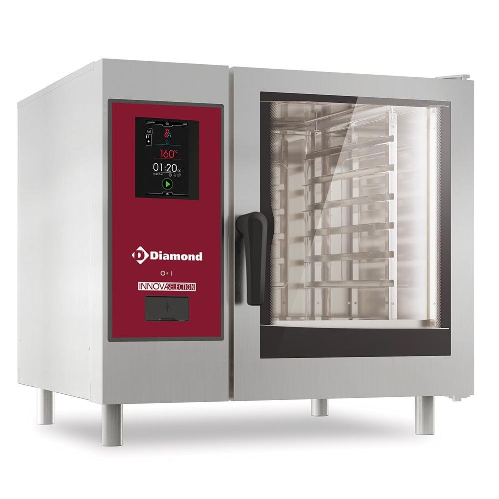 SDET/XC-06-230V/3- | Electrische ."TOUCH" oven directe stoom en convectie 6xGN1/1+ cleaning