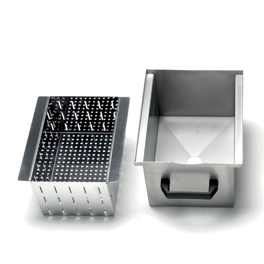 BFD-ST | Bak met filter voor de afvoer, in R.V.S. (10-18 kg)