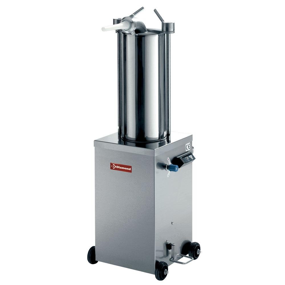 BSH-15A | Poussoir hydraulique vertical en inox, 15 litres sur roues